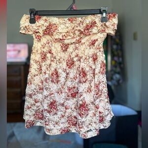 Y2K Forever 21 coquette lace strapless top / small